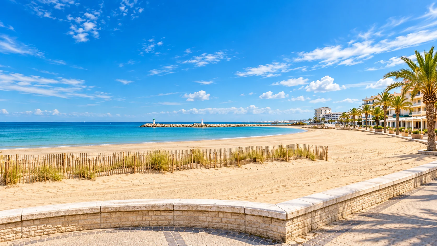 Plage du Grau-du-Roi en été