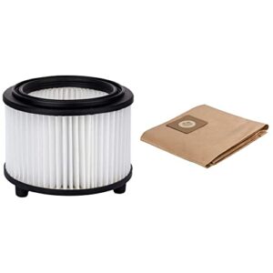 Bosch Home and Garden 2609256F35 Filtre à plis pour UniversalVac 15 et AdvancedVac 20, Blanc