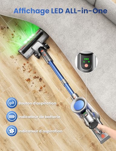 Dzaki Aspirateur Balai sans Fil 45KPa – Image 4