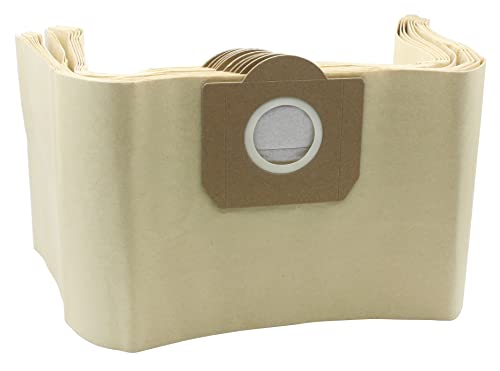 KENSHIRE Lot de 6 sacs filtrants en papier compatibles avec les sacs Karcher WD3 WD3P Aspirateur humide et sec Part A 2204, A 2234 PT, A 2534 PT SE 4001, SE 4002 aspirateur, 6.959-130