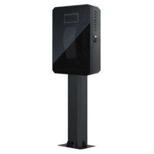 Borne de Recharge verrouillable pour Voiture, Montage sur Poteau, borne de Recharge extérieure au Sol, étanche à la Pluie et antivol, Compatible avec la Plupart des bornes de Recharge (Moyenne)