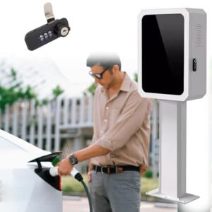 Borne de Recharge verrouillable pour Voiture électrique, Socle de Recharge en Acier, borne de Recharge étanche pour véhicules à énergie Nouvelle, pour collectivités, usines, Jardins et Porch