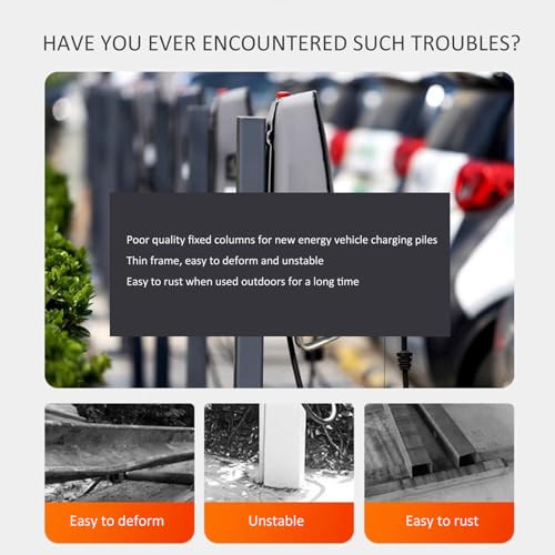Borne de recharge sur socle pour véhicule électrique,Pied de recharge pour véhicule à énergie nouvelle Colonne de recharge,Support de connecteur de chargeur EV universel monté au sol pour extérieur – Image 4