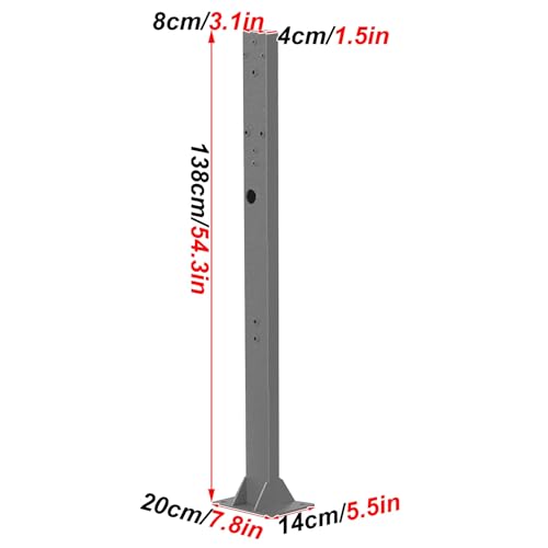Bornes de Recharge pour véhicules électriques, Socle de Recharge extérieur, avec Accessoires d'installation, Trou de câblage réservé, Compatible avec la Plupart des bornes de Recharge (Rouge, GRA – Image 3