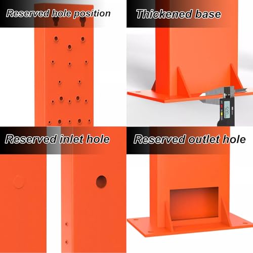 Bornes de Recharge pour véhicules électriques, Socle de Recharge extérieur, avec Accessoires d'installation, Trou de câblage réservé, Compatible avec la Plupart des bornes de Recharge (Rouge, GRA – Image 4