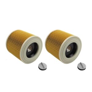 KENSHIRE Lot de 2 filtres à cartouche compatibles avec Karcher série A WD WD2 WD3P A2004 WD2200 SE4001 pour aspirateurs humides et secs 64145520