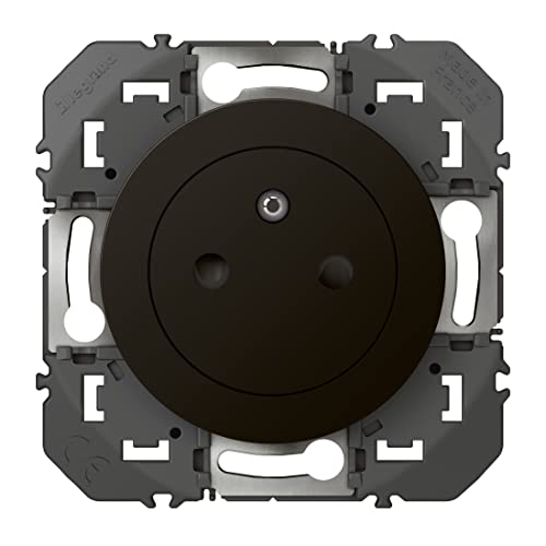 LEGRAND - Prise Electrique Murale 16A avec Terre dooxie Surface - Prise 2P + T Affleurante avec Fond Rétractable - Fabriqué En France - Noir – Image 3