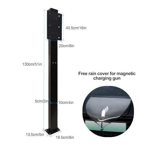 NZVZGKTNTW Socle De Connecteur De Chargeur for Véhicule Électrique, Accessoire De Support De Borne De Recharge Autonome for Voiture Électrique, Organiseur De Câbles, Résistant À La Corrosion – Image 3