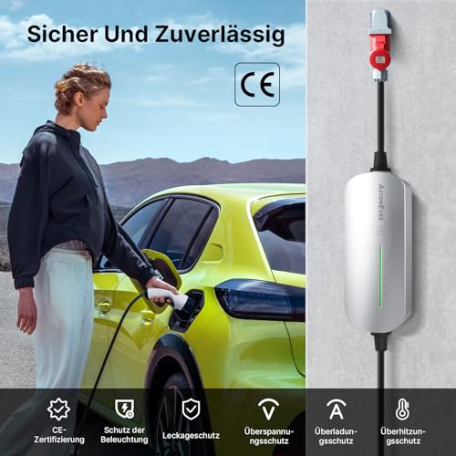 astoneves Chargeur de voiture EV 11 kW réglable avec prise CEE, 16 A pour la norme IEC 62196-2 (câble de 5 m, triphasé, 11 kW) – Image 3