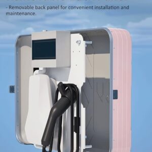 EXCLURA Poteau de Borne de Recharge Boîtier Étanche pour Chargeur de Véhicule Électrique, Borne de Recharge Murale, Boîtier de Protection pour Chargeur de Véhicule Électrique dans Un Garage
