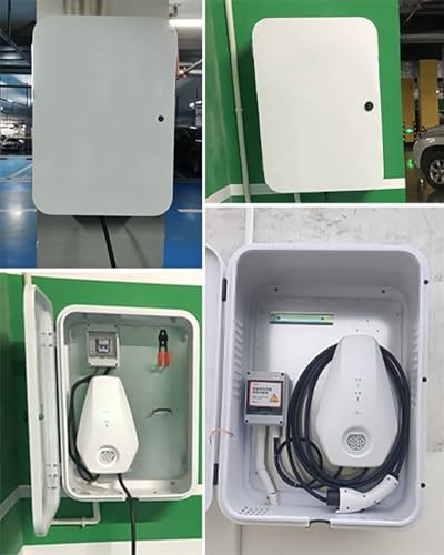 EXCLURA Poteau de Borne de Recharge Boîtier de Recharge pour Véhicules Électriques Tesla avec Verrouillage à Code, Armoire de Recharge Murale Étanche pour Véhicules Électriques – Image 3