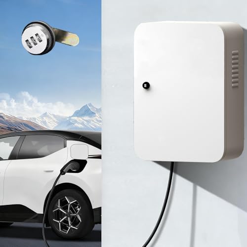 EXCLURA Poteau de Borne de Recharge Boîtier de Recharge pour Véhicules Électriques Tesla avec Verrouillage à Code, Armoire de Recharge Murale Étanche pour Véhicules Électriques – Image 2