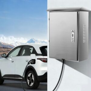 EXCLURA-Poteau-de-Borne-de-Recharge-Boitier-de-Verrouillage-de-Chargeur-de-Vehicule-Electrique-en-Acier-Inoxydable-Boitier-de-Chargeur-de-Vehicule-Electrique-Toutes-Saisons-pour-Garage-a-Domicile-0 EXCLURA Poteau de Borne de Recharge Boîtier de Verrouillage de Chargeur de Véhicule Électrique en Acier Inoxydable, Boîtier de Chargeur de Véhicule Électrique Toutes Saisons pour Garage à Domicile