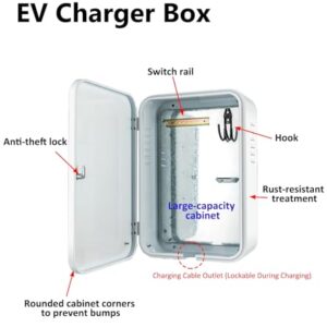 EXCLURA-Poteau-de-Borne-de-Recharge-Borne-de-Recharge-Tesla-Etanche-a-la-Pluie-Colonne-de-Borne-de-Recharge-en-Acier-Boitier-de-Recharge-pour-Vehicules-Electriques-0-0 EXCLURA Poteau de Borne de Recharge Boîtier de Recharge pour Véhicules Électriques Tesla avec Verrouillage à Code, Armoire de Recharge Murale Étanche pour Véhicules Électriques