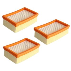 Frogetu Lot de 3 Filtre Aspirateur pour Karcher Kit,pour Karcher WD4/WD5/WD6/MV4/MV5/MV6 Filtre Remplacement,Pièces de Rechange Aspirateur pour Kärcher,Filtres Plissés Plats