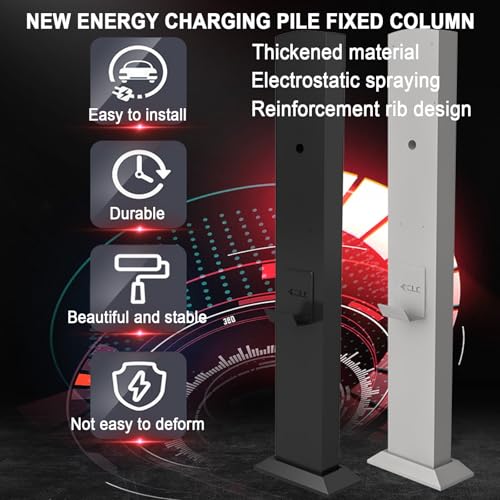 Générique Support De Connecteur De Chargeur EV, Borne De Recharge sur Socle pour Véhicule Électrique, Universel Monté Au Sol pour Extérieur, pour Zones Résidentielles, Parkings, Usines – Image 4