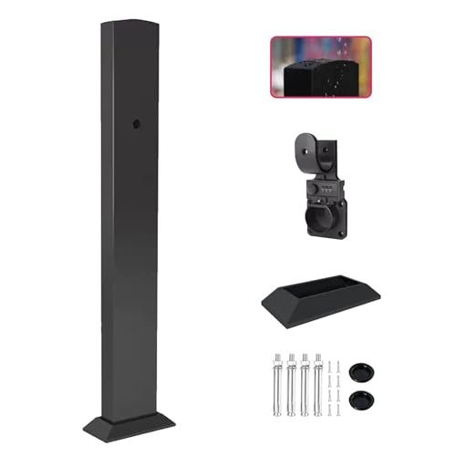 Générique Support De Connecteur De Chargeur EV, Borne De Recharge sur Socle pour Véhicule Électrique, Universel Monté Au Sol pour Extérieur, pour Zones Résidentielles, Parkings, Usines