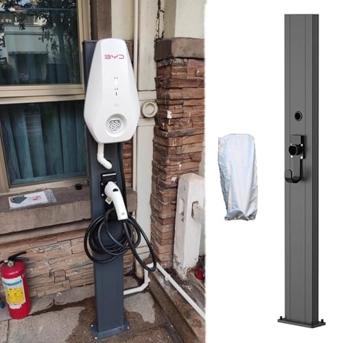 Oracra Borne de Recharge Borne de Recharge pour Véhicules Électriques, Support Extérieur pour Chargeur de Véhicules Électriques, Pile pour Voitures Électriques dans Un Garage