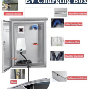 Oracra-Borne-de-Recharge-Couvercle-de-Boitier-de-Recharge-pour-Vehicule-Electrique-Protection-Murale-pour-Cable-de-Recharge-Tesla-Socle-pour-Borne-de-Recharge-de-Vehicule-Electrique-0-1 Oracra Borne de Recharge Protection pour Chargeur Mural Tesla pour Véhicule Électrique, Boîtier de Chargeur Tesla pour Garage/Maison, Support Intérieur/extérieur