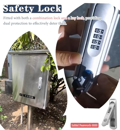 Oracra Borne de Recharge Socle de Recharge Argenté pour Véhicules Électriques, Boîtier de Recharge pour Véhicule Électrique avec Serrure, Protection pour Pilier de Recharge Tesla – Image 4