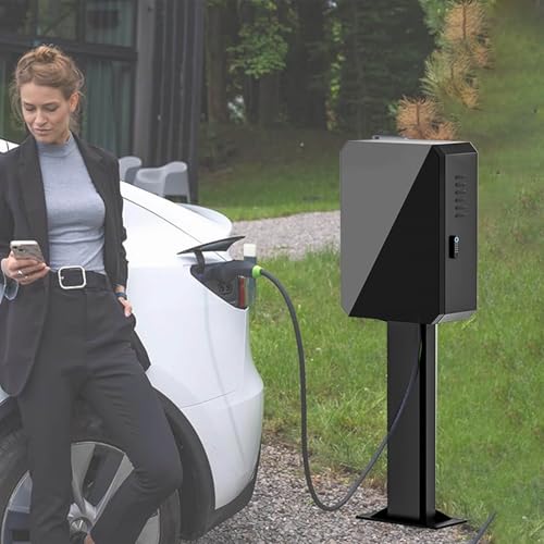 Oracra Borne de Recharge Support Verrouillable pour Chargeur de Véhicule Électrique, Boîtier pour Chargeur de Véhicule Électrique, Couvercle de Recharge pour Véhicules Électriques