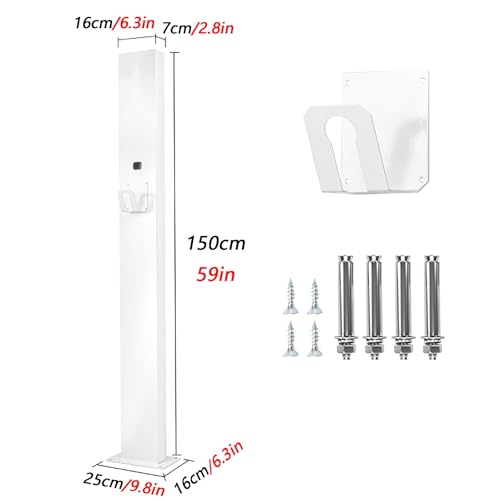 Support de charge pour véhicules électriques d'extérieur avec crochet et accessoires de montage – Compatibilité universelle pour la plupart des chargeurs (noir, moyen) – Design durable et résistant – Image 3