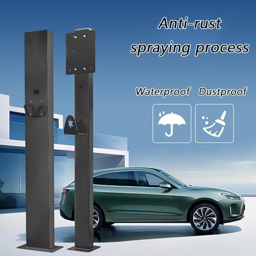 Support de charge pour véhicules électriques d'extérieur avec crochet et accessoires de montage – Compatibilité universelle pour la plupart des chargeurs (noir, moyen) – Design durable et résistant – Image 4