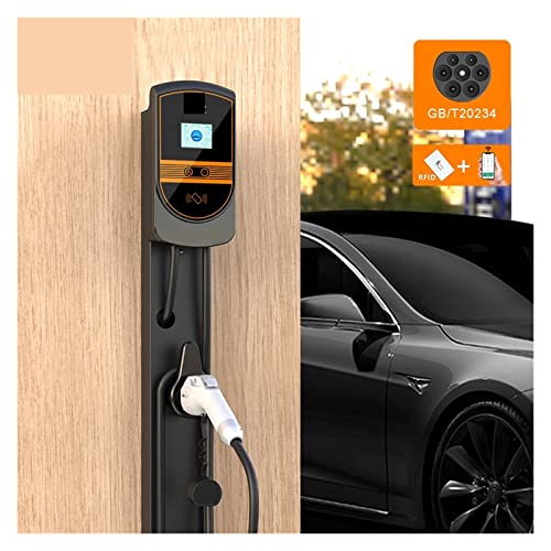 WEIJICUI Chargeur Voiture Electrique, Chargeur EV GB/T Cordon EVSE Wallbox véhicule électrique 7KW 11KW 22KW APP contrôle avec Prise 16A 32A Voiture Charge 5m câble – Image 3