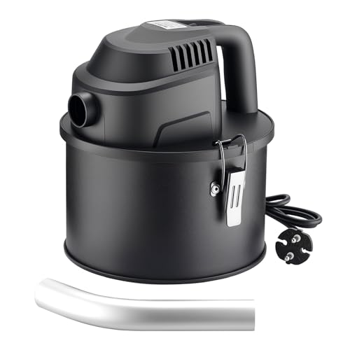 WilTec Aspirateur à Cendres Portable – 600 W, 15 kPa, réservoir 4 L, Filtre HEPA – Vide Cendre cheminée – avec câble 1,5 m et Plusieurs certificats